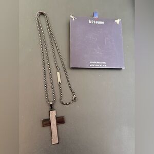 New Kitsune Stainless Steel men’s cross necklace